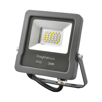 BRY-FLOOD-SL-20W-GRY-6500K-IP65-LED FLOODLIGHT Model: BT61-02032