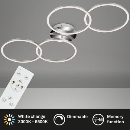 Φωτιστικό led "Frame" 30w 3600lm CCT χρώμιο/χρώμιο σατινέ