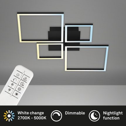 Φωτιστικό led "Frame" 38w 4000lm CCT μαύρο