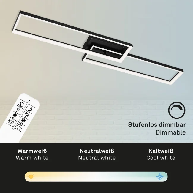 Φωτιστικό led "Frame" 40w 4400lm CCT μαύρο