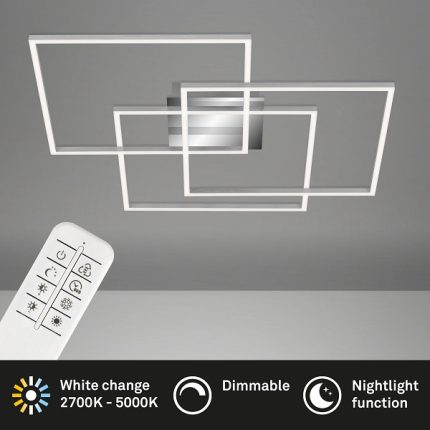 Φωτιστικό led "Frame" 48w 4200lm CCT χρώμιο/χρώμιο σατινέ