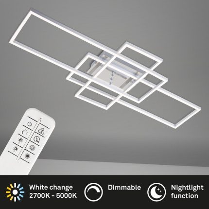 Φωτιστικό led "Frame" 51w 6600lm CCT χρώμιο/χρώμιο σατινέ