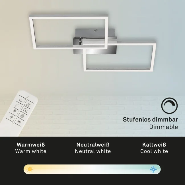 Φωτιστικό led "Frame" 30w 3300lm CCT χρώμιο/χρώμιο σατινέ