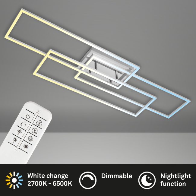 Φωτιστικό led "Frame" 60w 6600lm CCT χρώμιο/χρώμιο σατινέ