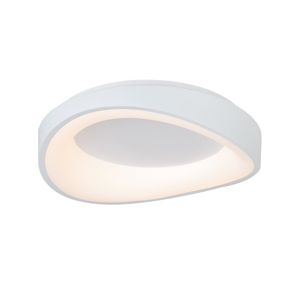 Πλαφονιέρα οροφής LED 72W 3CCT (by tuya) από λευκό μέταλλο και ακρυλικό D:52cm (42033-White) 42033-White