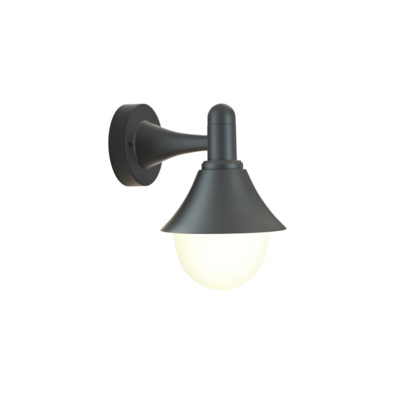 it-Lighting Rabun 1xE27 Outdoor Wall Lamp Black D:24.5cmx23.5cm (80202514) 80202514
